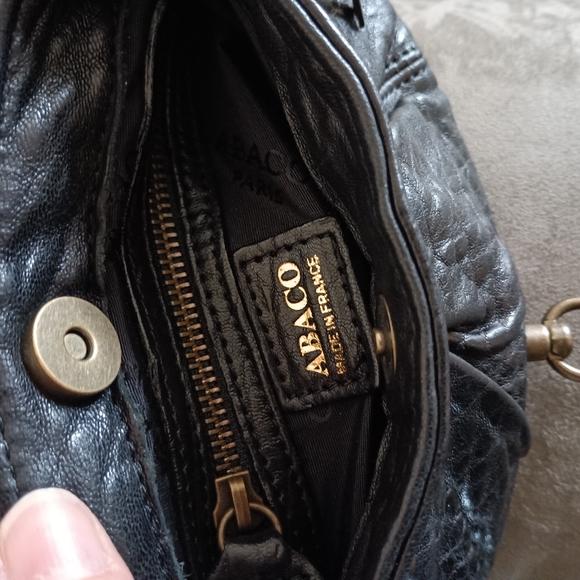 Abaco Mini Crossbody Bag Black Leather - Picture 8 of 10